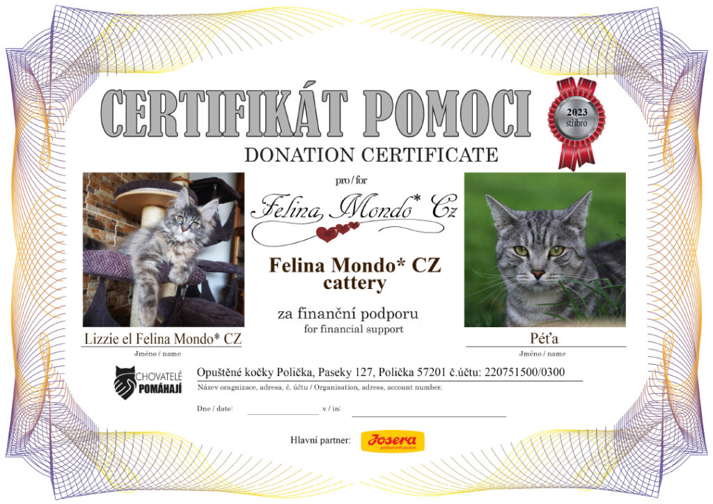 Lizzie el Felina Mondo* CZ – Péťa